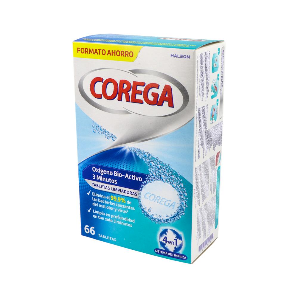 Corega 3 Minutos Tabletas Limpiadoras Prótesis 66 Unidades