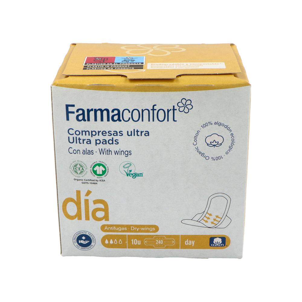 Farmaconfort Compresas Ultra Día Algodón 10 Unidades