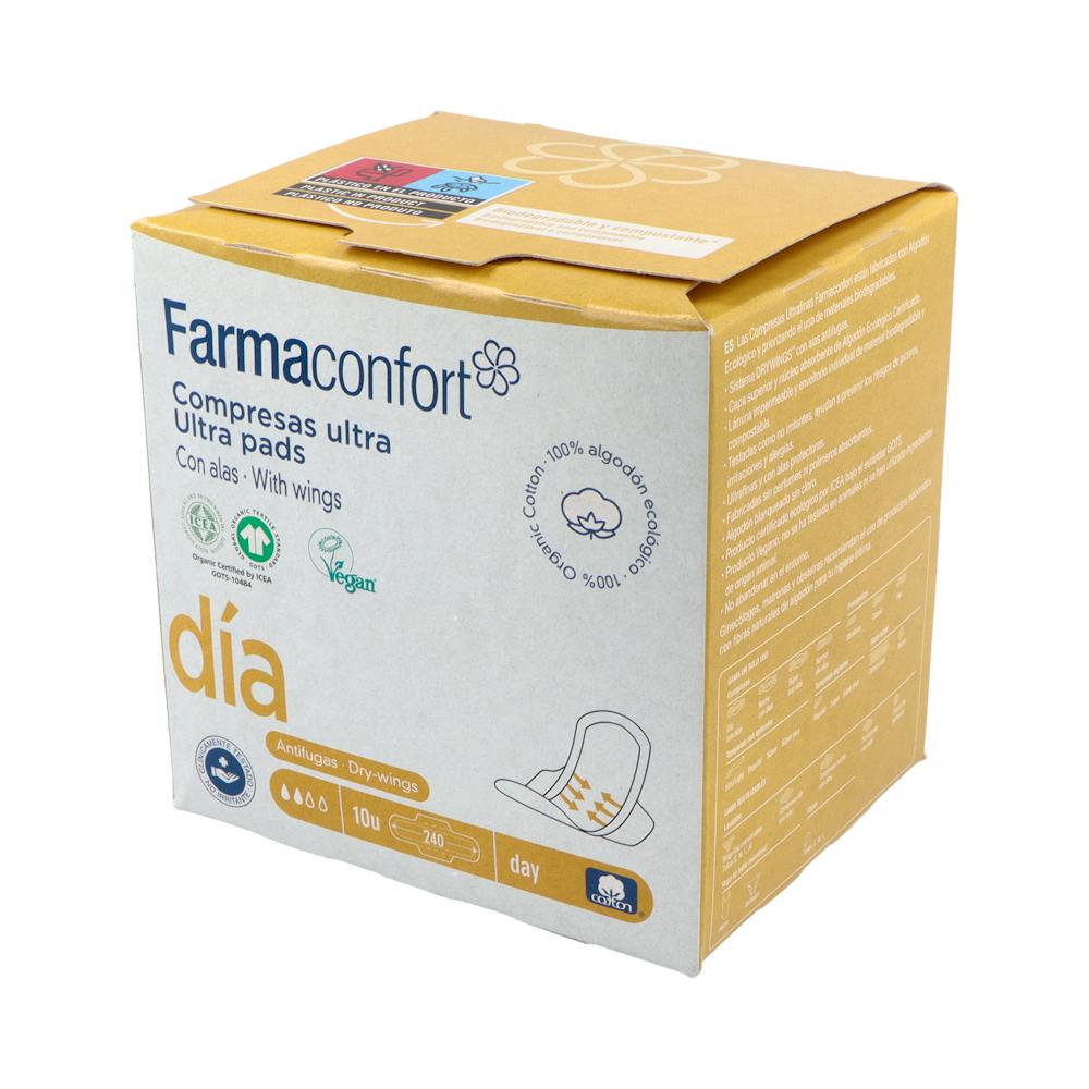 Farmaconfort Compresas Ultra Día Algodón 10 Unidades