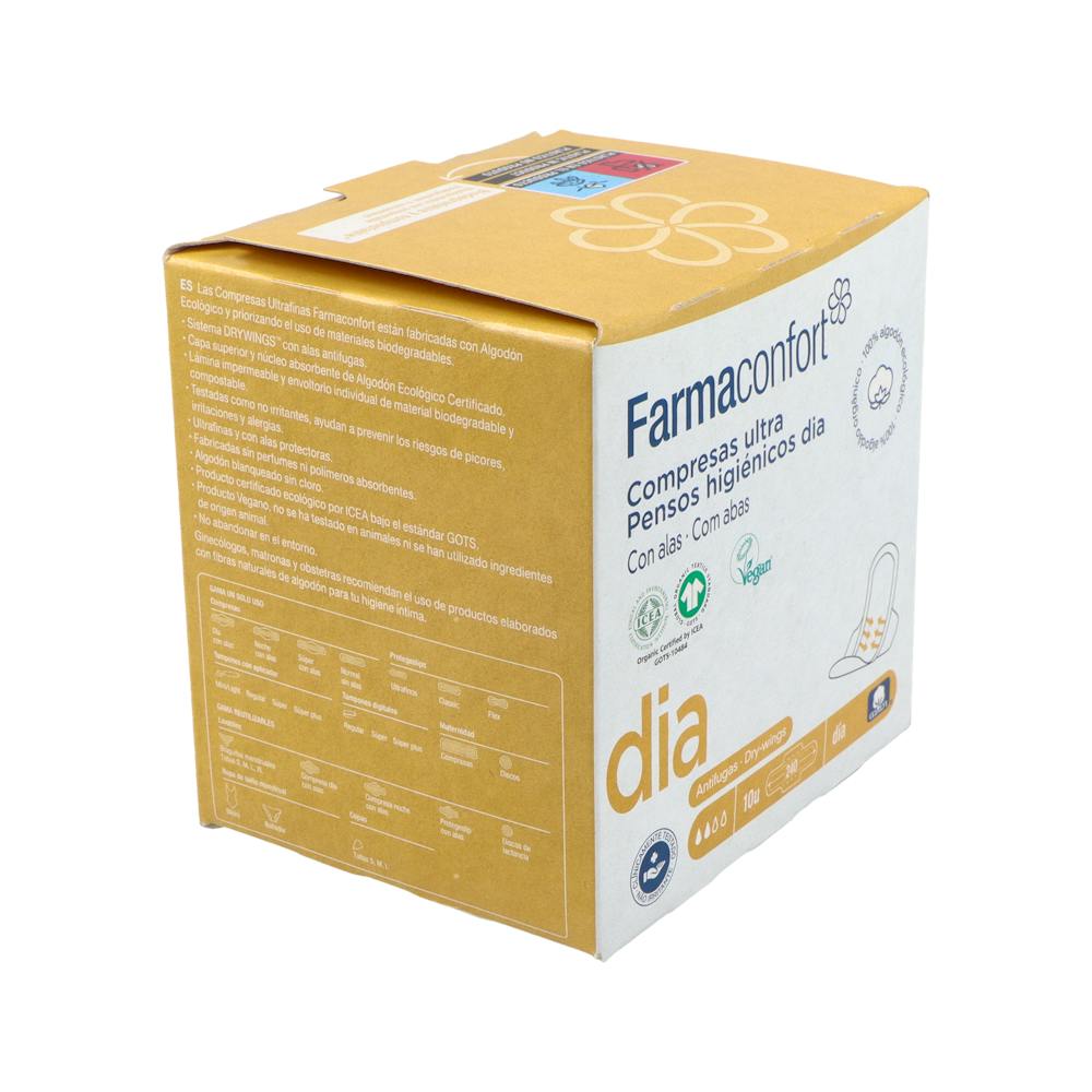 Farmaconfort Compresas Ultra Día Algodón 10 Unidades