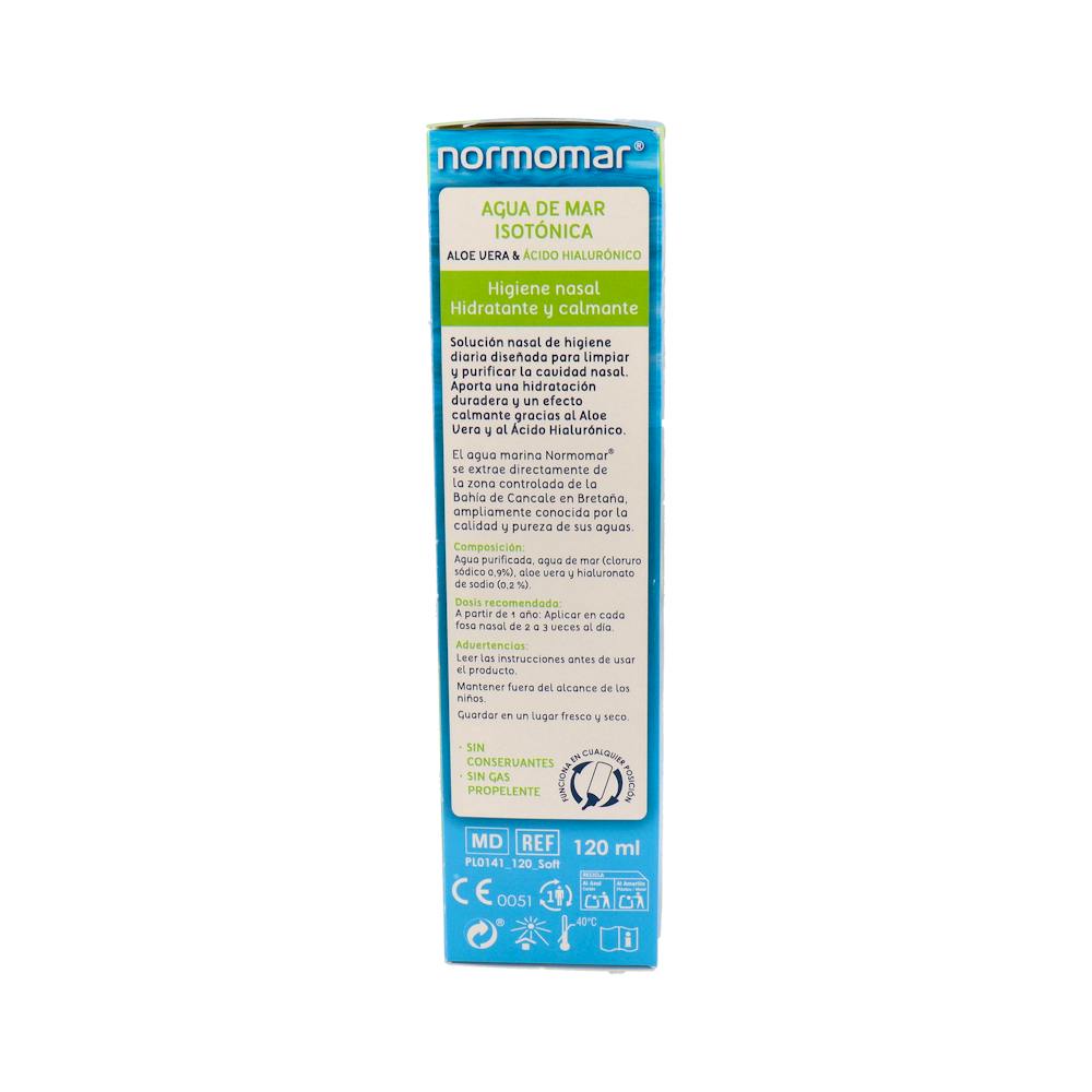 Normomar Agua Marina Aloe Vera y Ácido Hialurónico Spray Nasal 120 ml