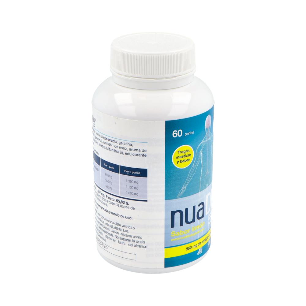 Nua DHA 500 Omega 3 60 Perlas Sabor Limón