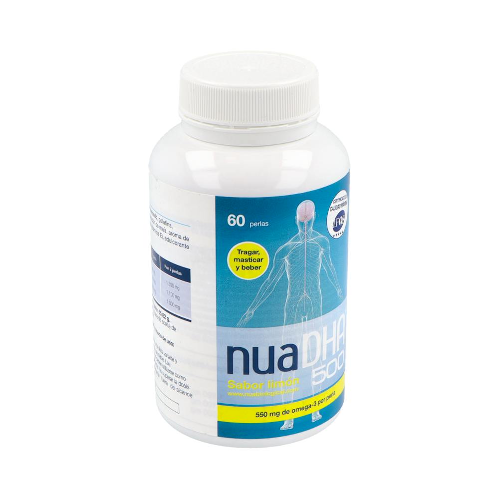 Nua DHA 500 Omega 3 60 Perlas Sabor Limón