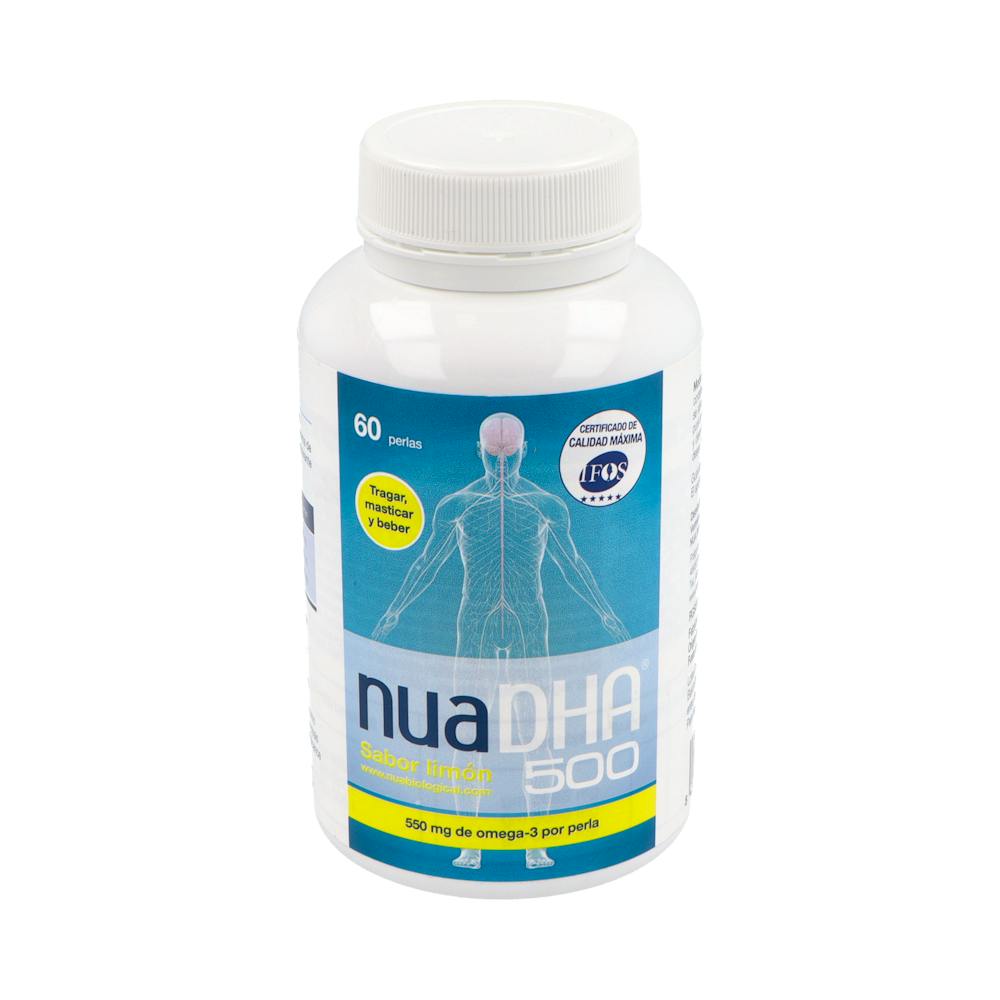 Nua DHA 500 Omega 3 60 Perlas Sabor Limón