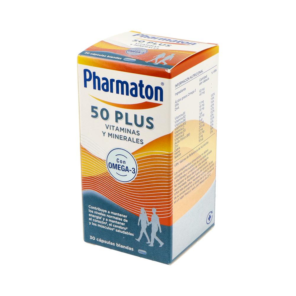 Pharmaton Coractive 50 Plus Multivitamínico 30 Cápsulas