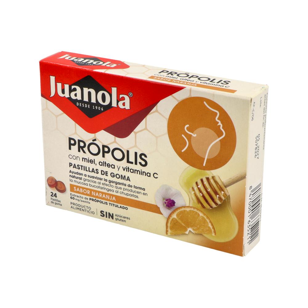 Juanola Pastillas Blandas Própolis, Miel y Altea Naranja 24 Unidades