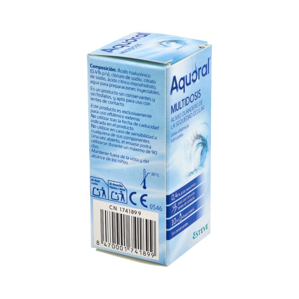 Aquoral Gotas Oftálmicas Ácido Hialurónico 0,4 % Multidosis 10 ml