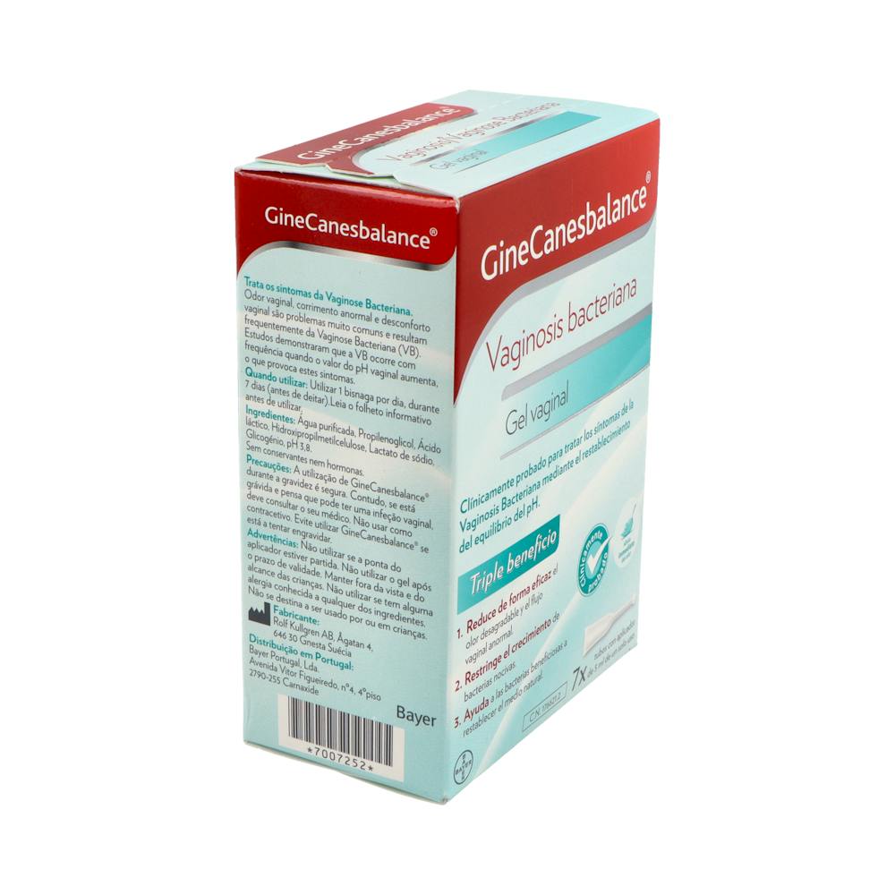 Ginecanesbalance Gel Vaginal 7 Tubos 5 ml