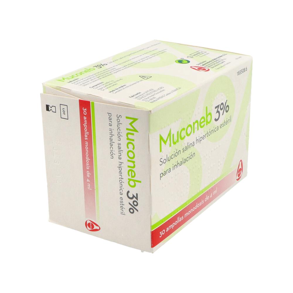 Muconeb 3 % Solución Salina Hipertónica Inhalación 30 Ampollas