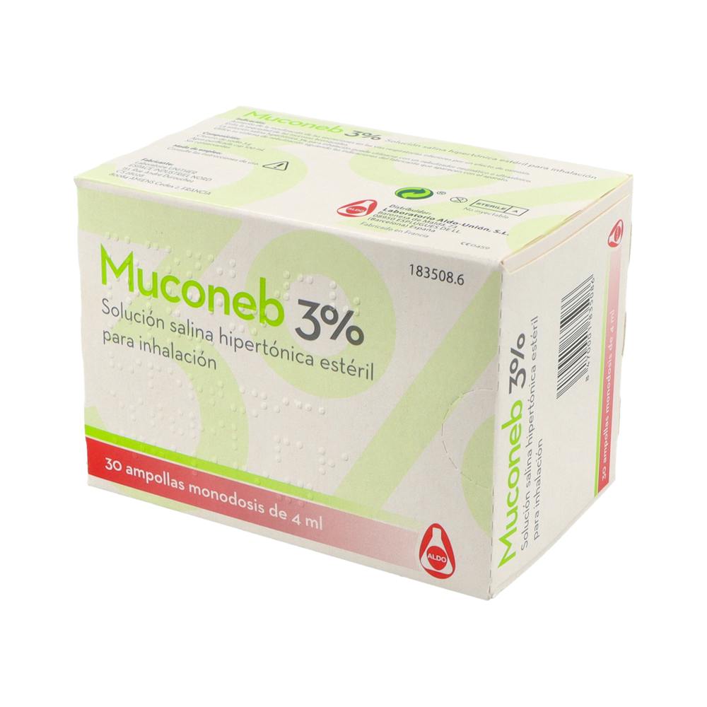 Muconeb 3 % Solución Salina Hipertónica Inhalación 30 Ampollas