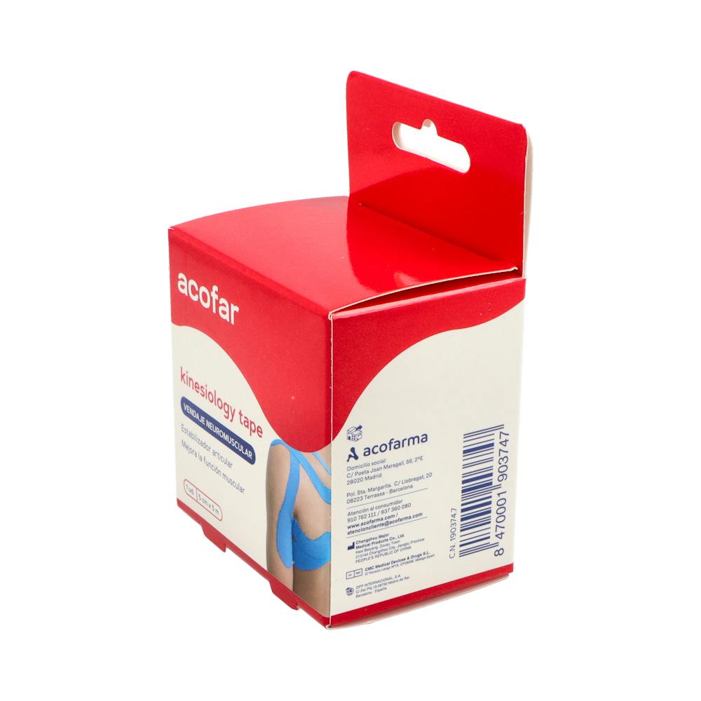 Acofarsport Kinesiotape Azul 5 cm x 5 m