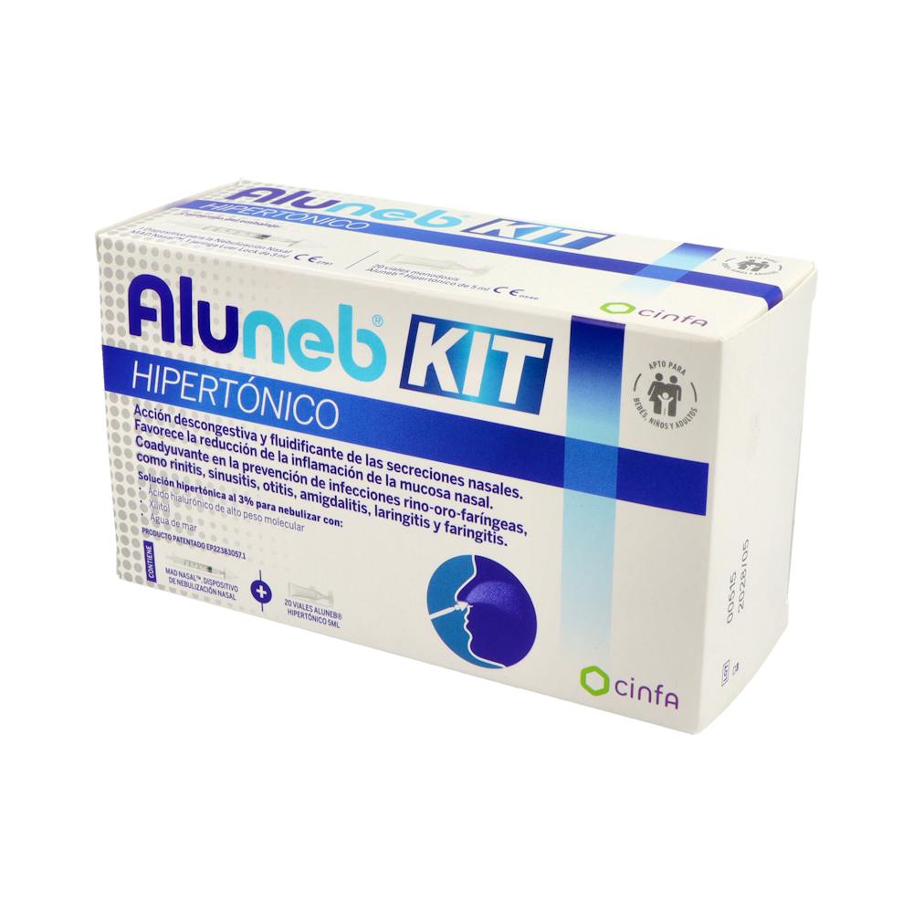 Aluneb Kit Nasal Solución Hipertónica 20 Viales 5 ml + Dispositivo