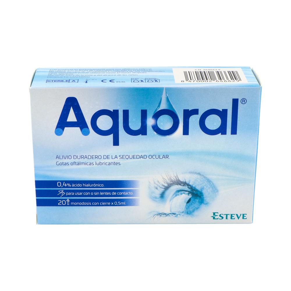 Aquoral Gotas Oftálmicas Ácido Hialurónico 0,4 % 20 Monodosis 0,5 ml