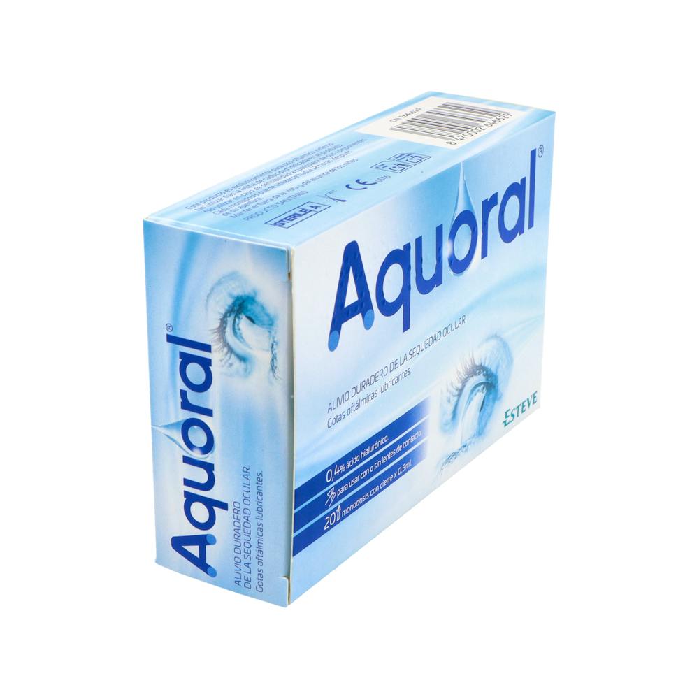 Aquoral Gotas Oftálmicas Ácido Hialurónico 0,4 % 20 Monodosis 0,5 ml