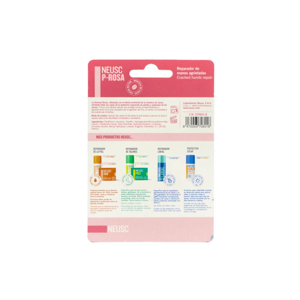 Neuscp Rosa Pastilla Sólida de Manos 24 g