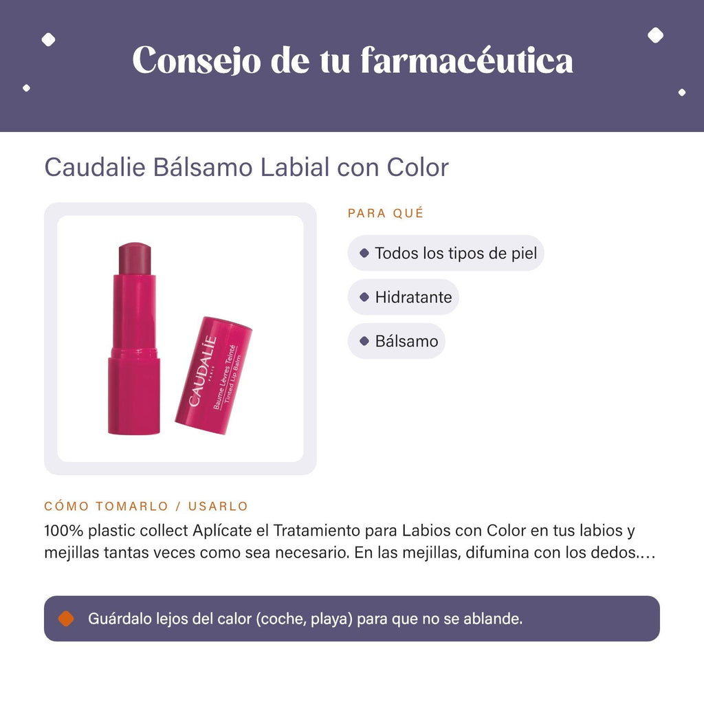 Caudalie Bálsamo Labial con Color – consejo de tu farmacéutica