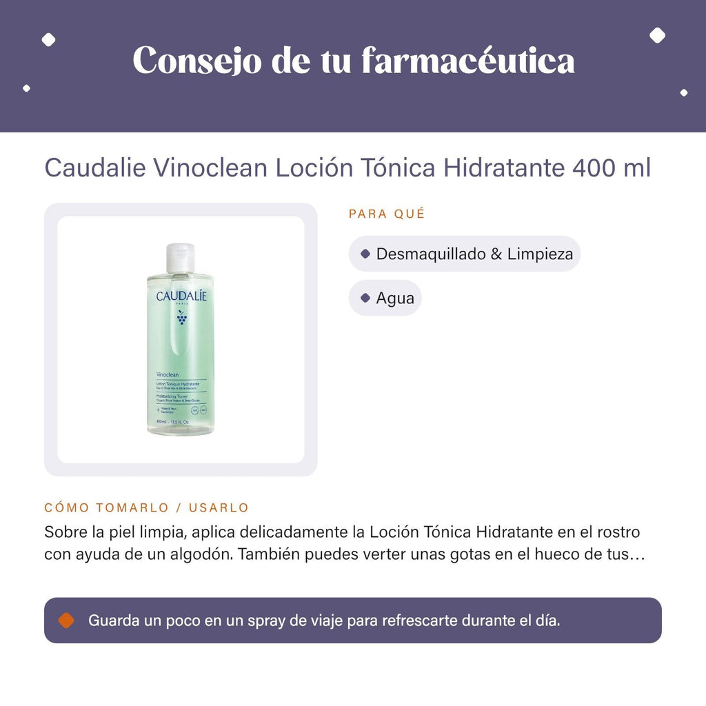 Caudalie Vinoclean Loción Tónica Hidratante 400 ml – consejo de tu farmacéutica