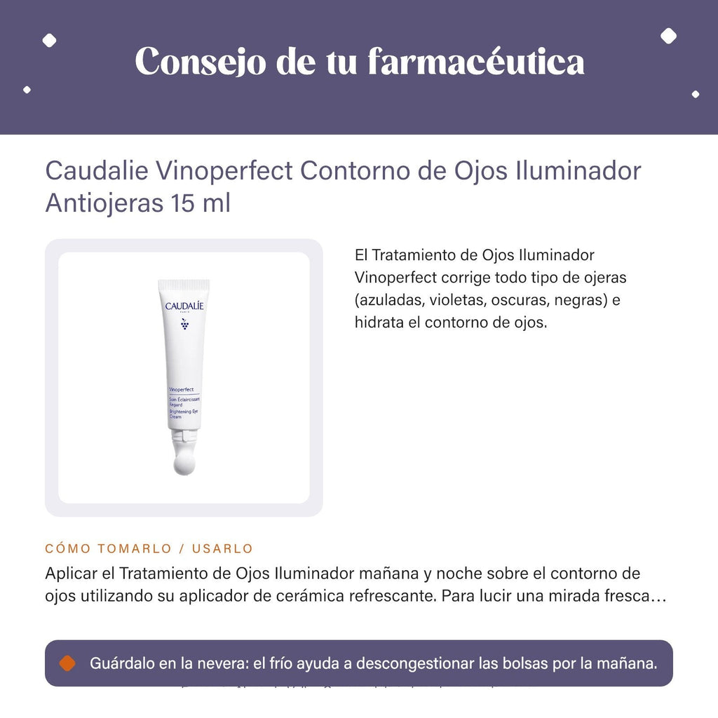 Caudalie Vinoperfect Contorno de Ojos Iluminador Antiojeras 15 ml – consejo de tu farmacéutica