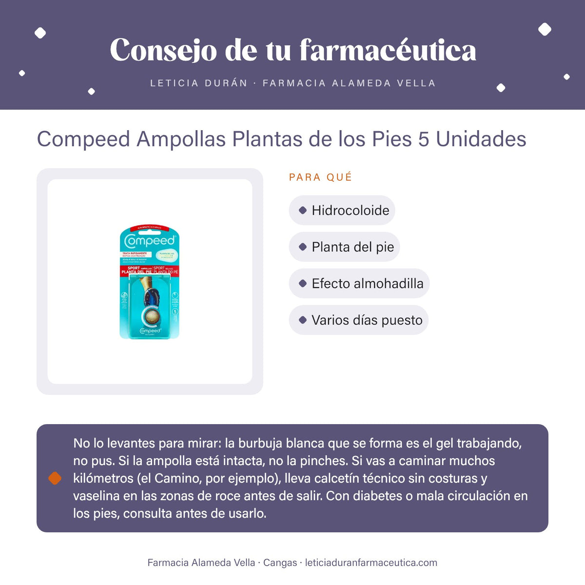 Compeed Ampollas Plantas de los Pies 5 Unidades – consejo de tu farmacéutica