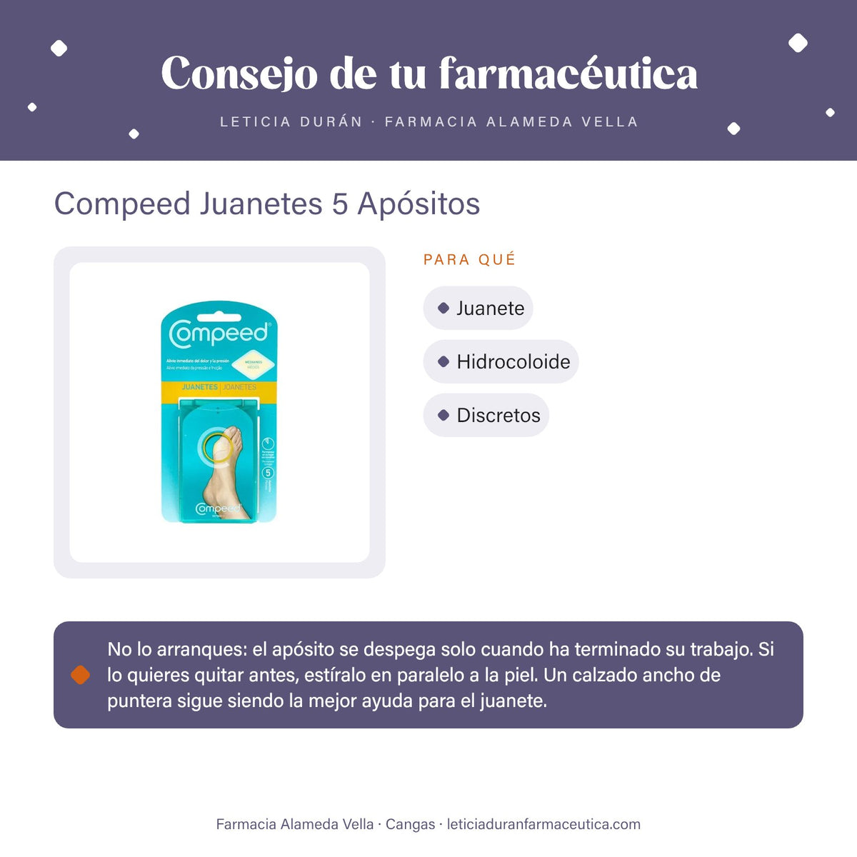Compeed Juanetes 5 Apósitos – consejo de tu farmacéutica