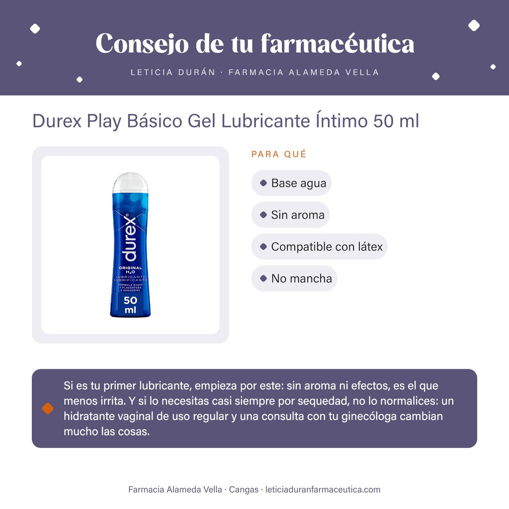 Durex Play Básico Gel Lubricante Íntimo 50 ml – consejo de tu farmacéutica