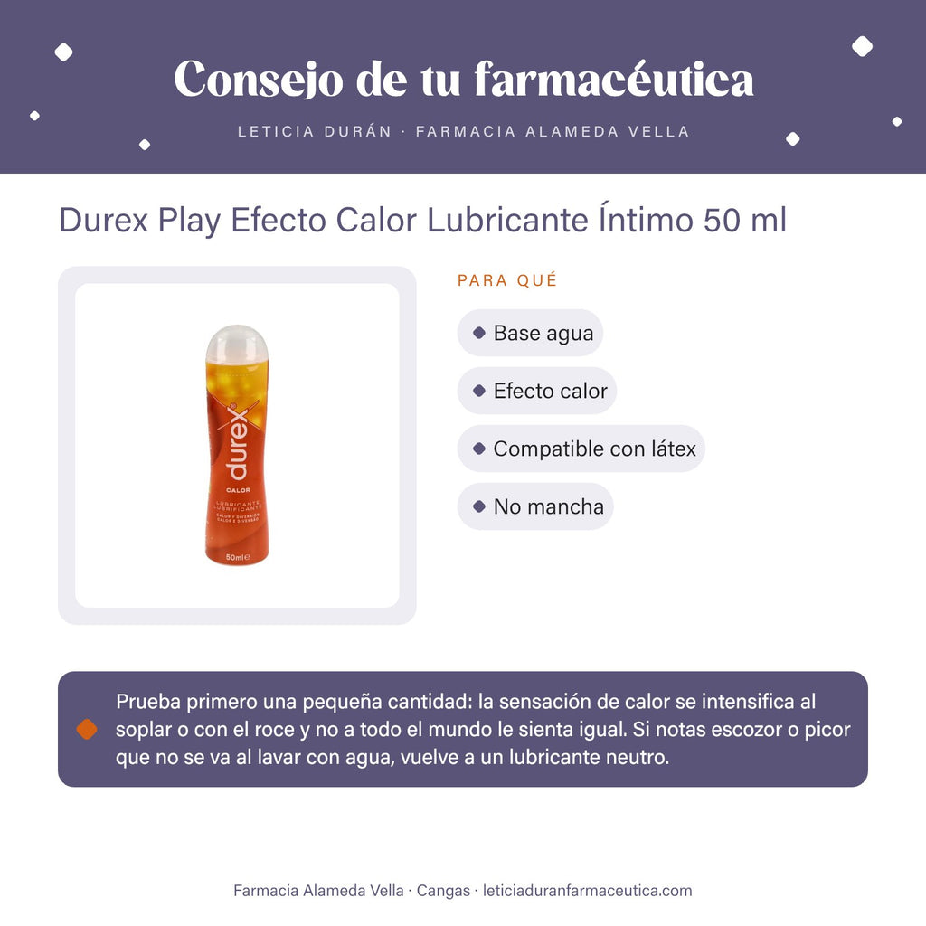 Durex Play Efecto Calor Lubricante Íntimo 50 ml – consejo de tu farmacéutica