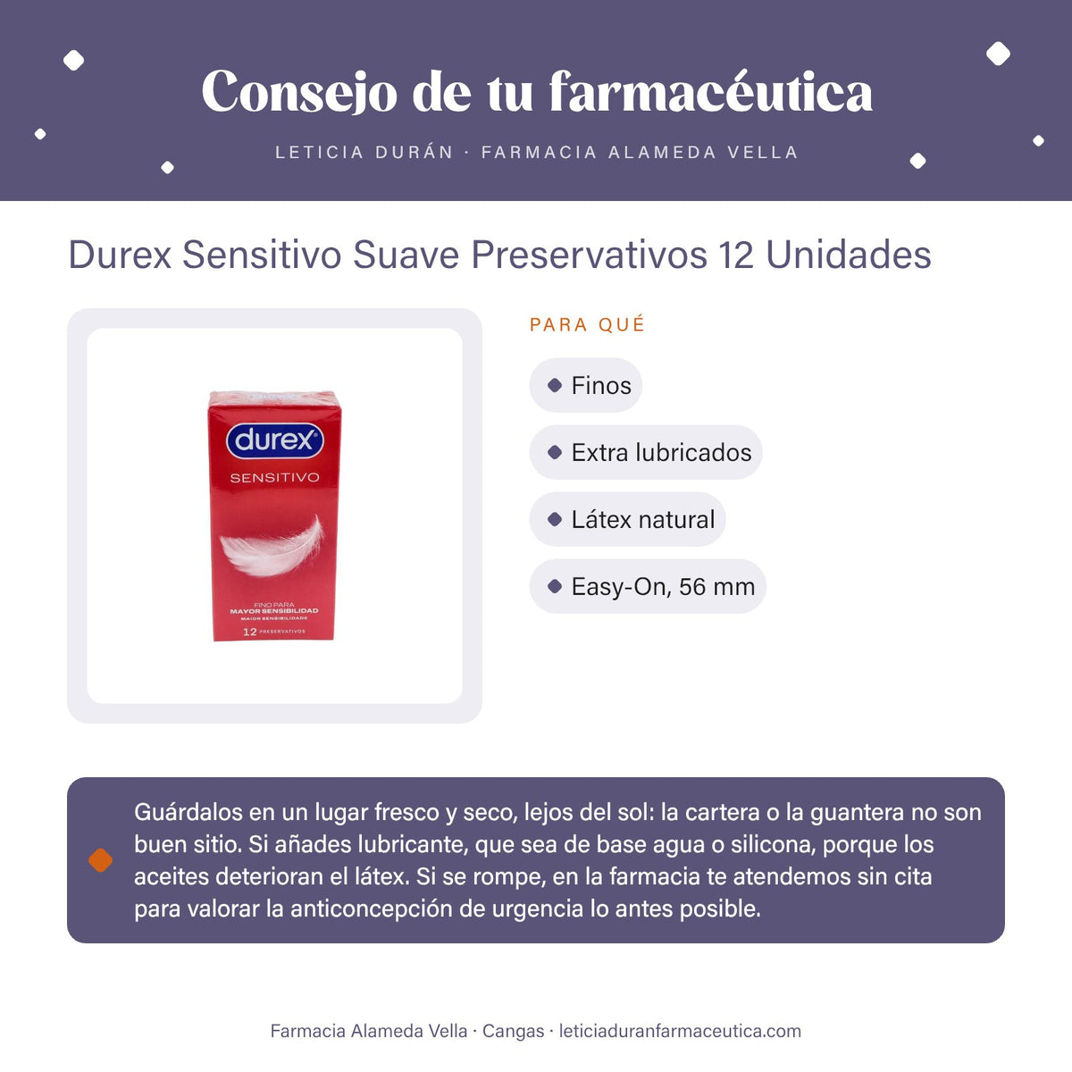 Durex Sensitivo Suave Preservativos 12 Unidades – consejo de tu farmacéutica