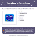 Evax Cottonlike Compresas Super Plus 10 Unidades – consejo de tu farmacéutica