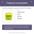 Evax Fina y Segura Compresas Normal 16 Unidades – consejo de tu farmacéutica