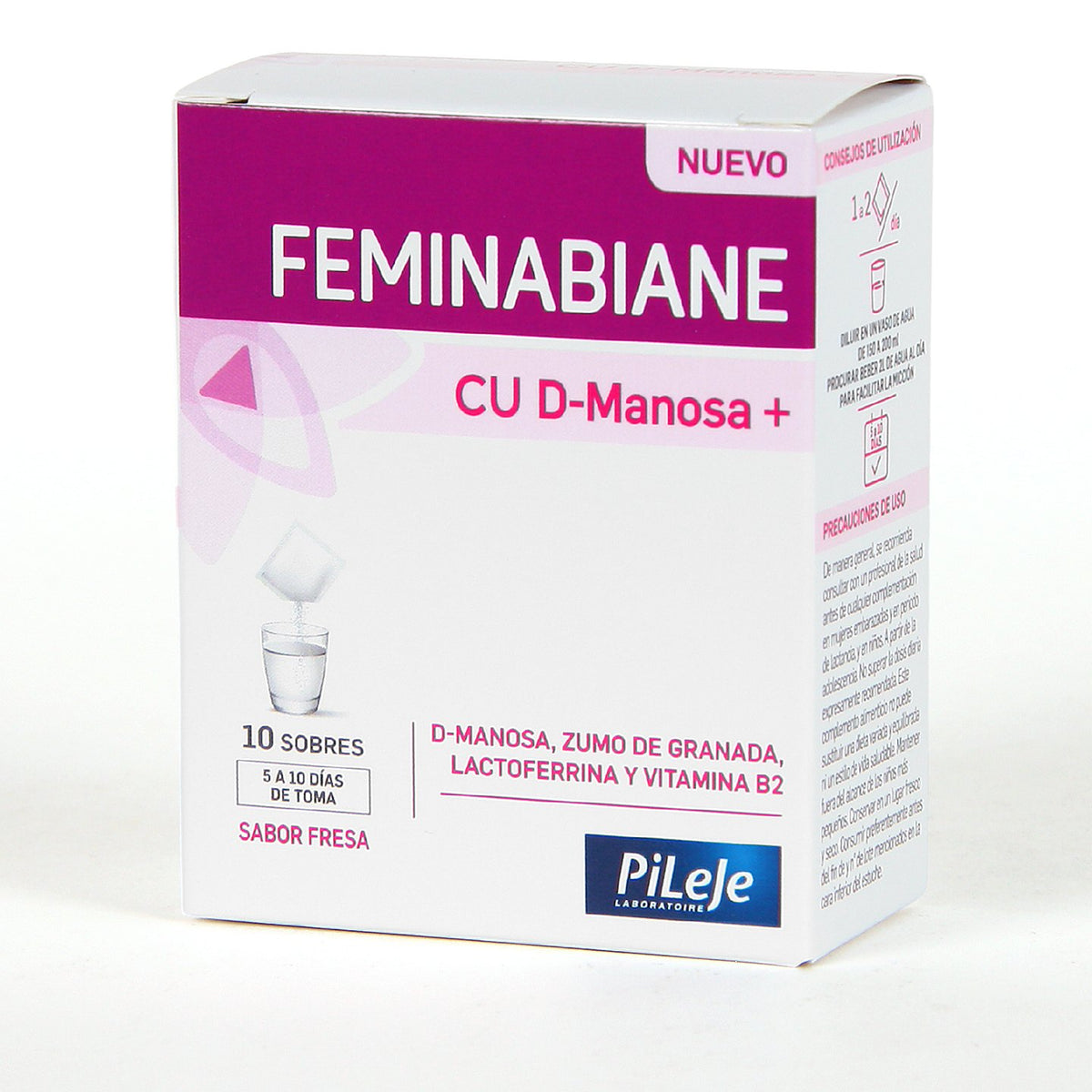 PiLeJe Feminabiane CU D-Manosa+ 10 Sobres Sabor Fresa