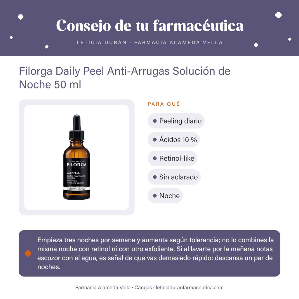 Filorga Daily Peel Anti-Arrugas Solución de Noche 50 ml – consejo de tu farmacéutica