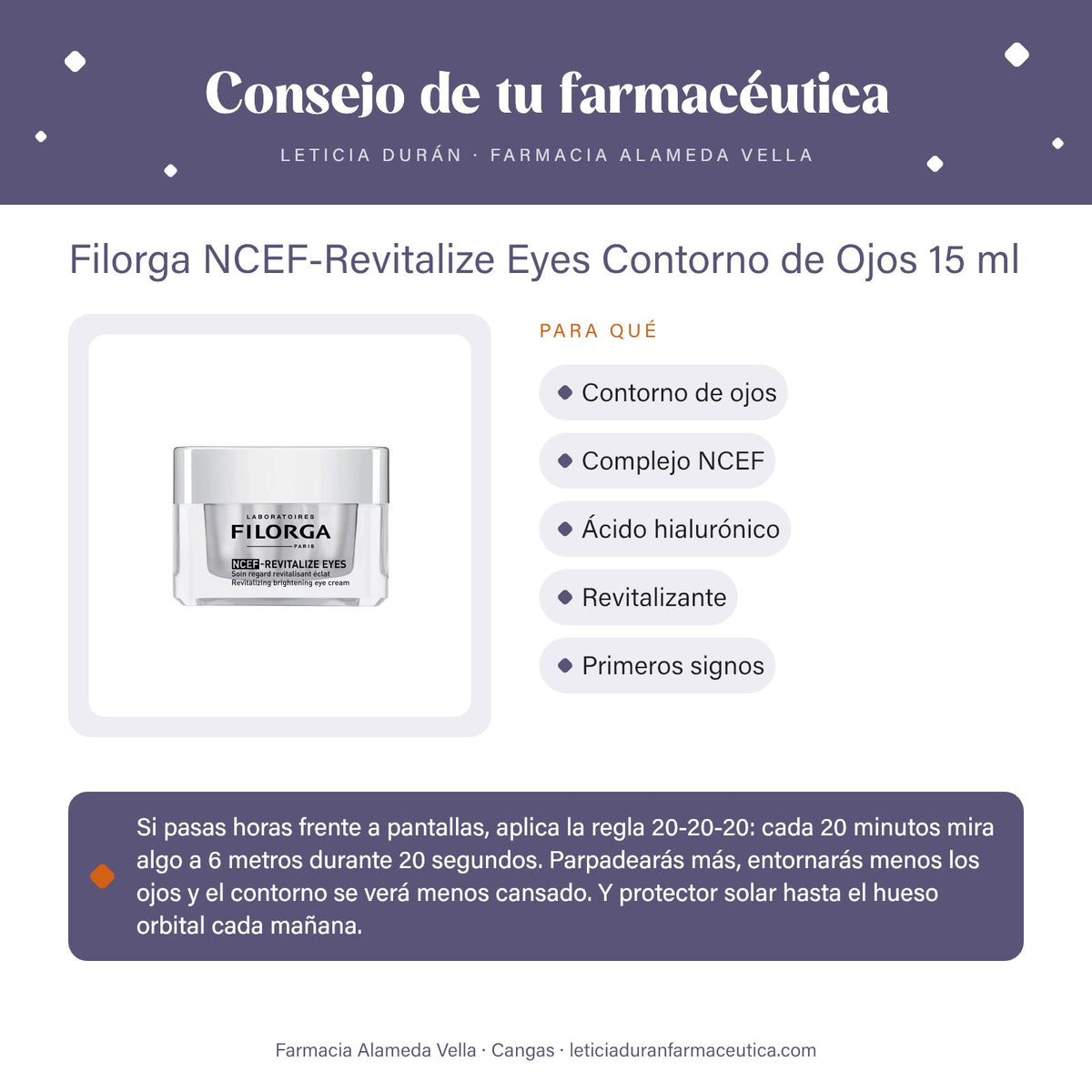 Filorga NCEF-Revitalize Eyes Contorno de Ojos 15 ml – consejo de tu farmacéutica