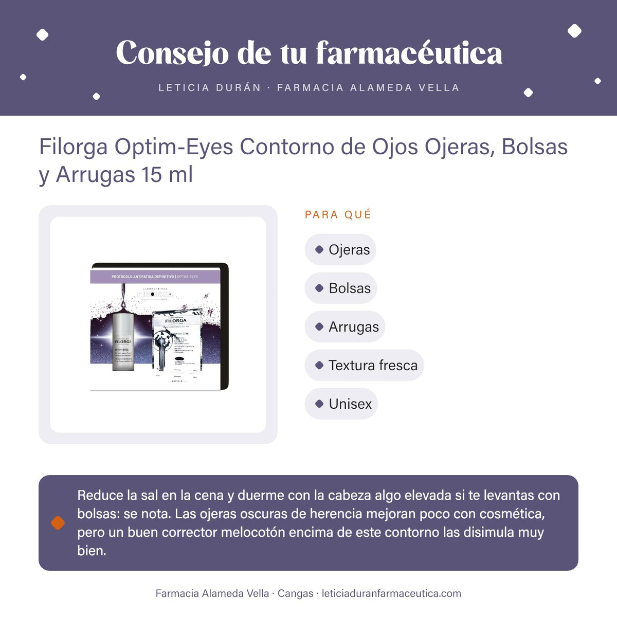 Filorga Optim-Eyes Contorno de Ojos Ojeras, Bolsas y Arrugas 15 ml – consejo de tu farmacéutica
