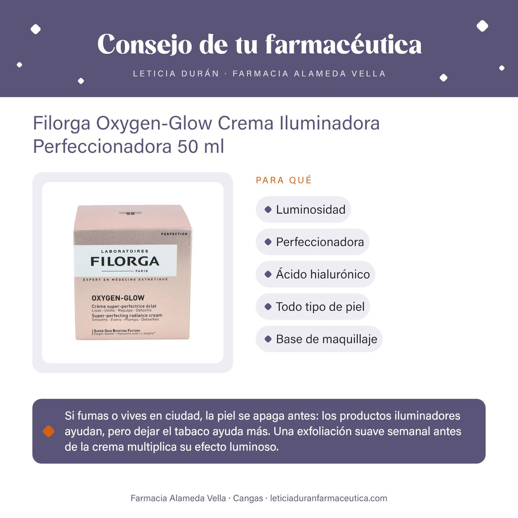 Filorga Oxygen-Glow Crema Iluminadora Perfeccionadora 50 ml – consejo de tu farmacéutica