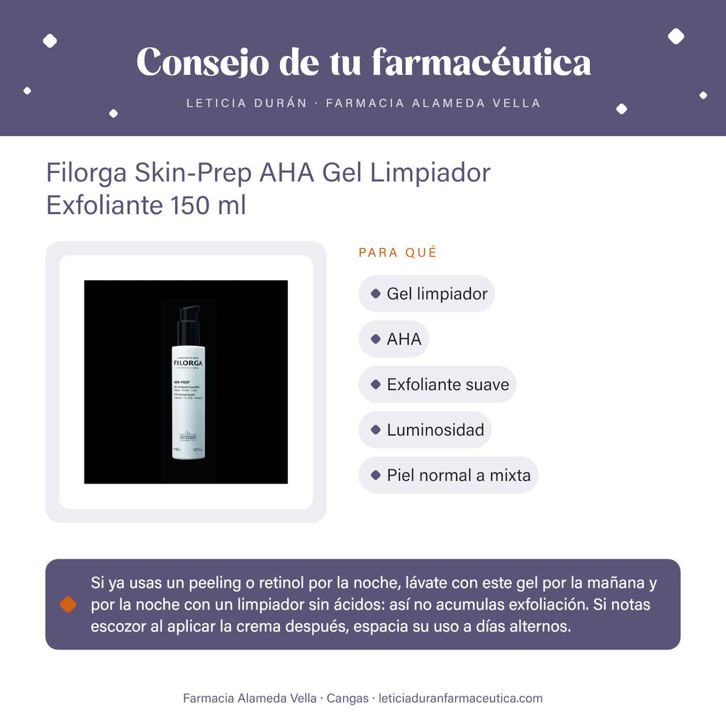 Filorga Skin-Prep AHA Gel Limpiador Exfoliante 150 ml – consejo de tu farmacéutica