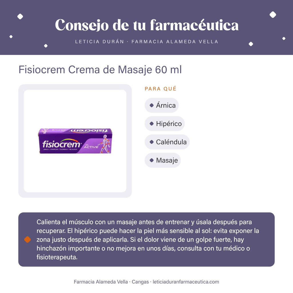 Fisiocrem Crema de Masaje 60 ml – consejo de tu farmacéutica