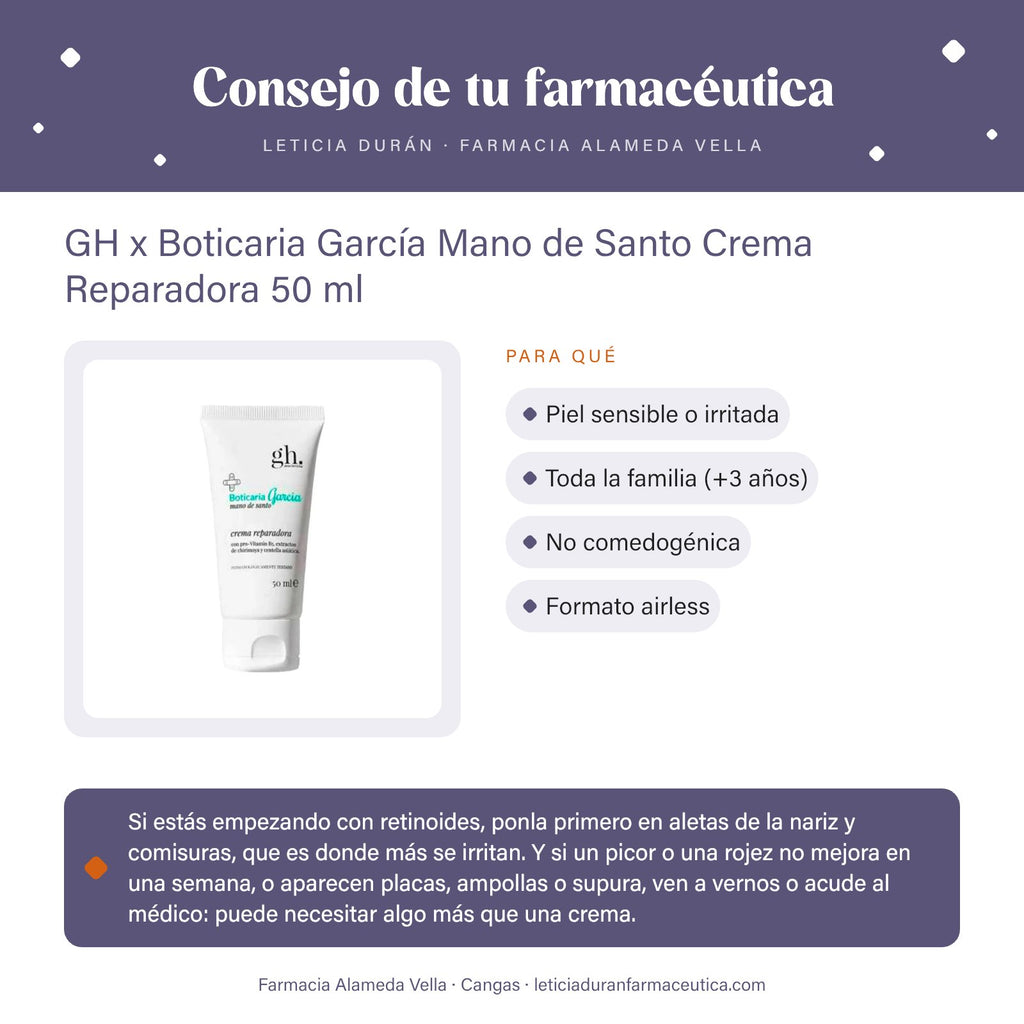 GH x Boticaria García Mano de Santo Crema Reparadora 50 ml – consejo de tu farmacéutica