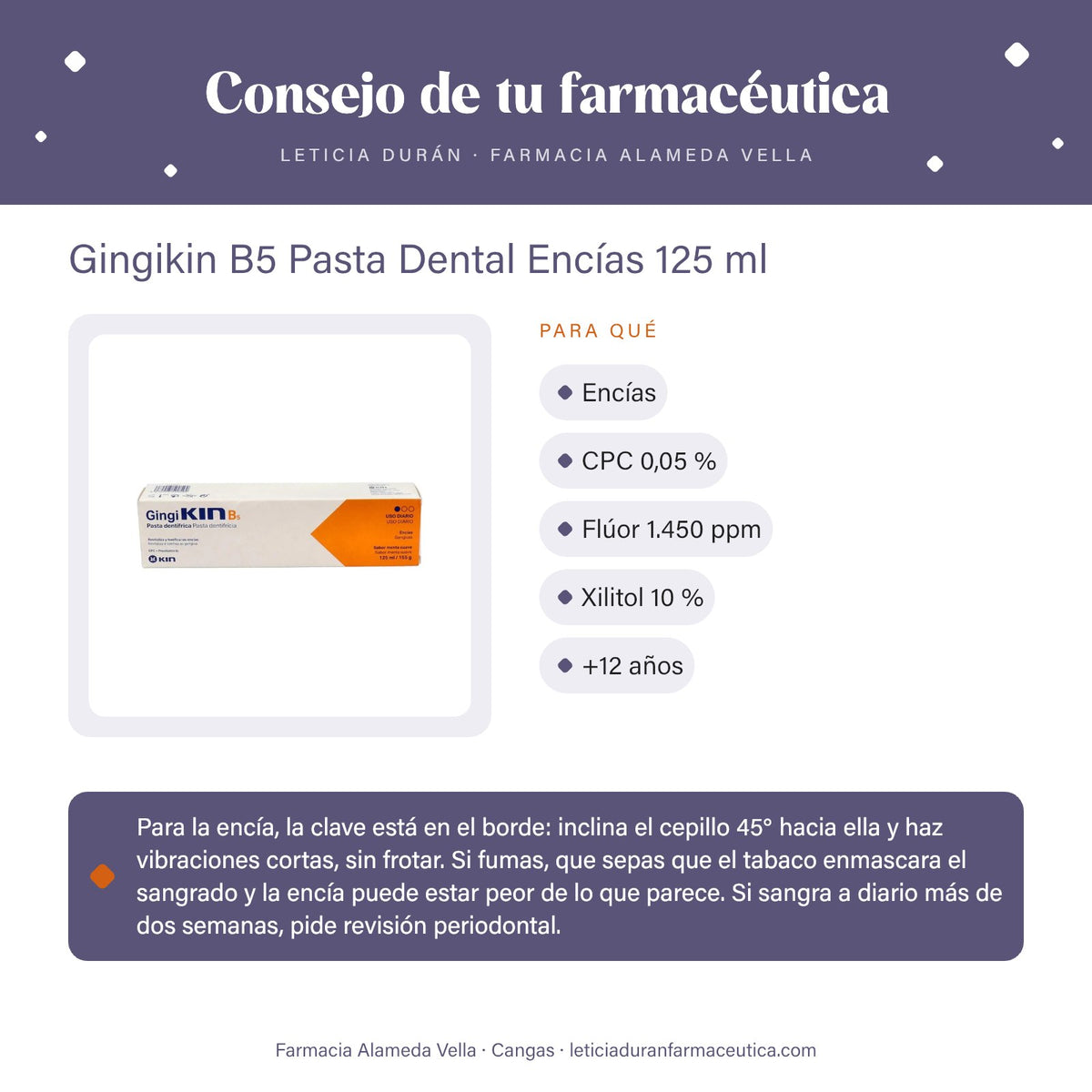 Gingikin B5 Pasta Dental Encías 125 ml – consejo de tu farmacéutica