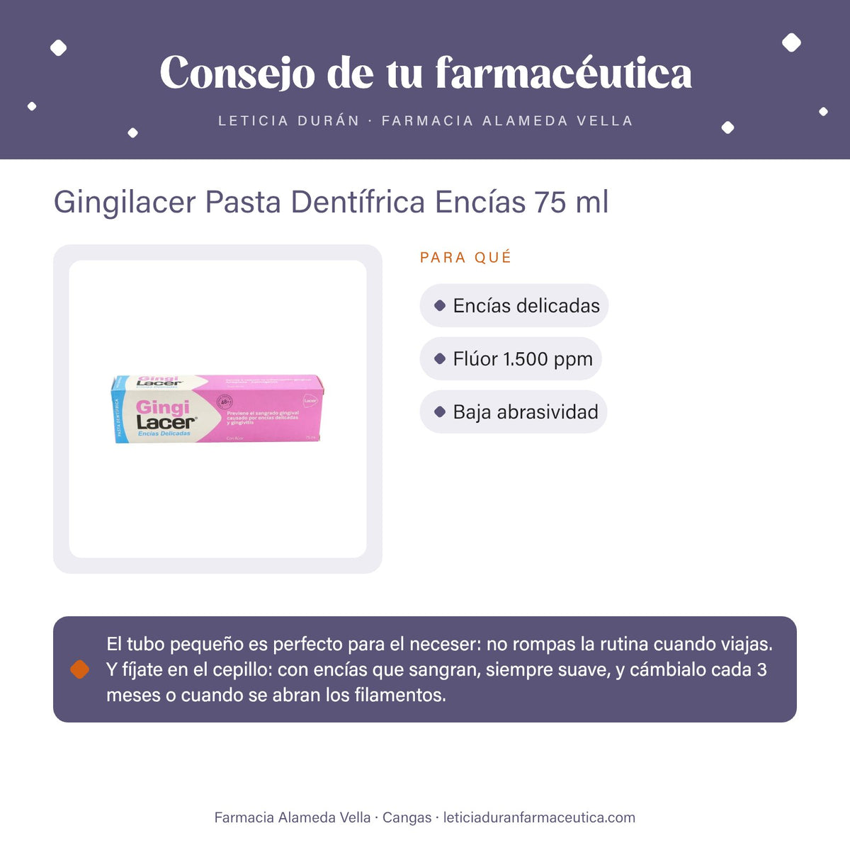Gingilacer Pasta Dentífrica Encías 75 ml – consejo de tu farmacéutica