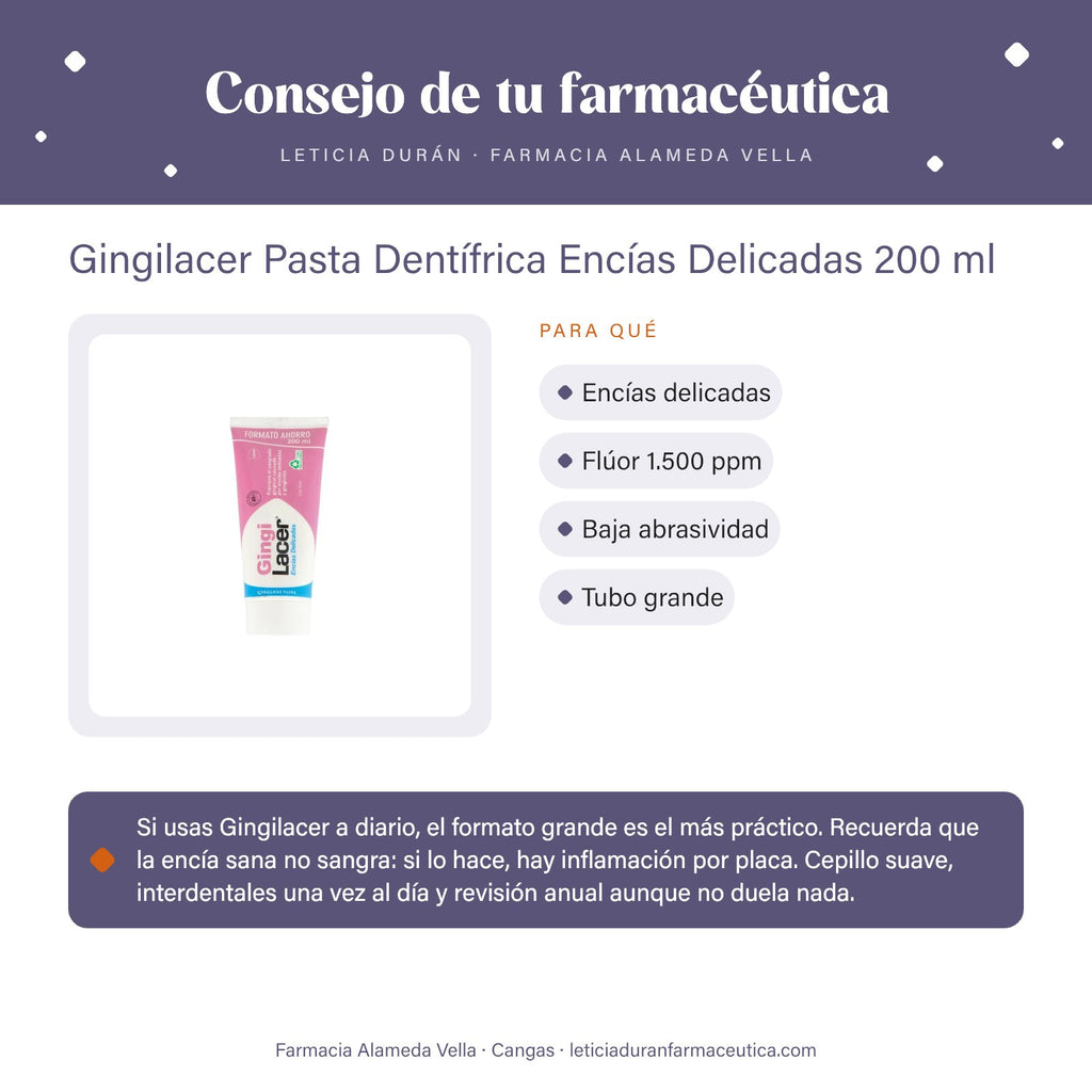 Gingilacer Pasta Dentífrica Encías Delicadas 200 ml – consejo de tu farmacéutica