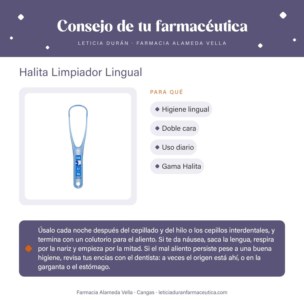 Halita Limpiador Lingual – consejo de tu farmacéutica