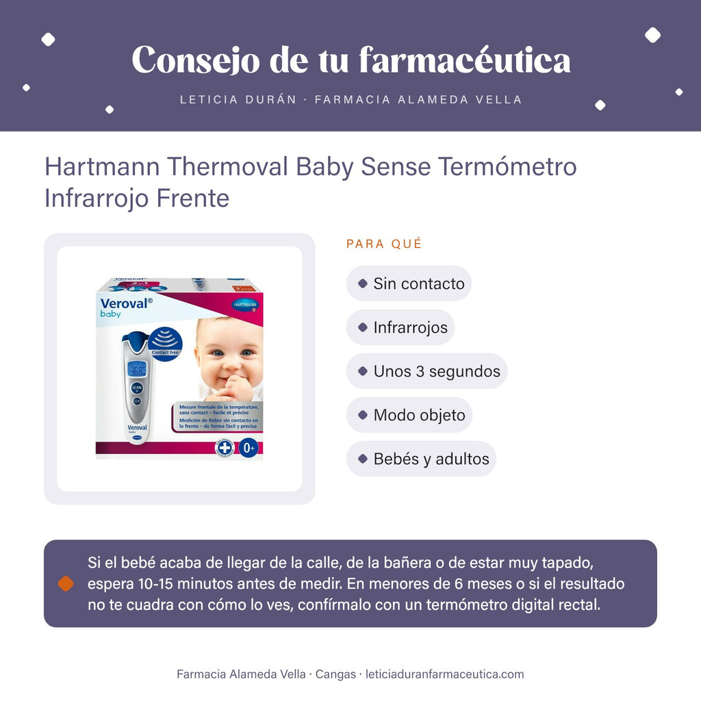 Hartmann Thermoval Baby Sense Termómetro Infrarrojo Frente – consejo de tu farmacéutica