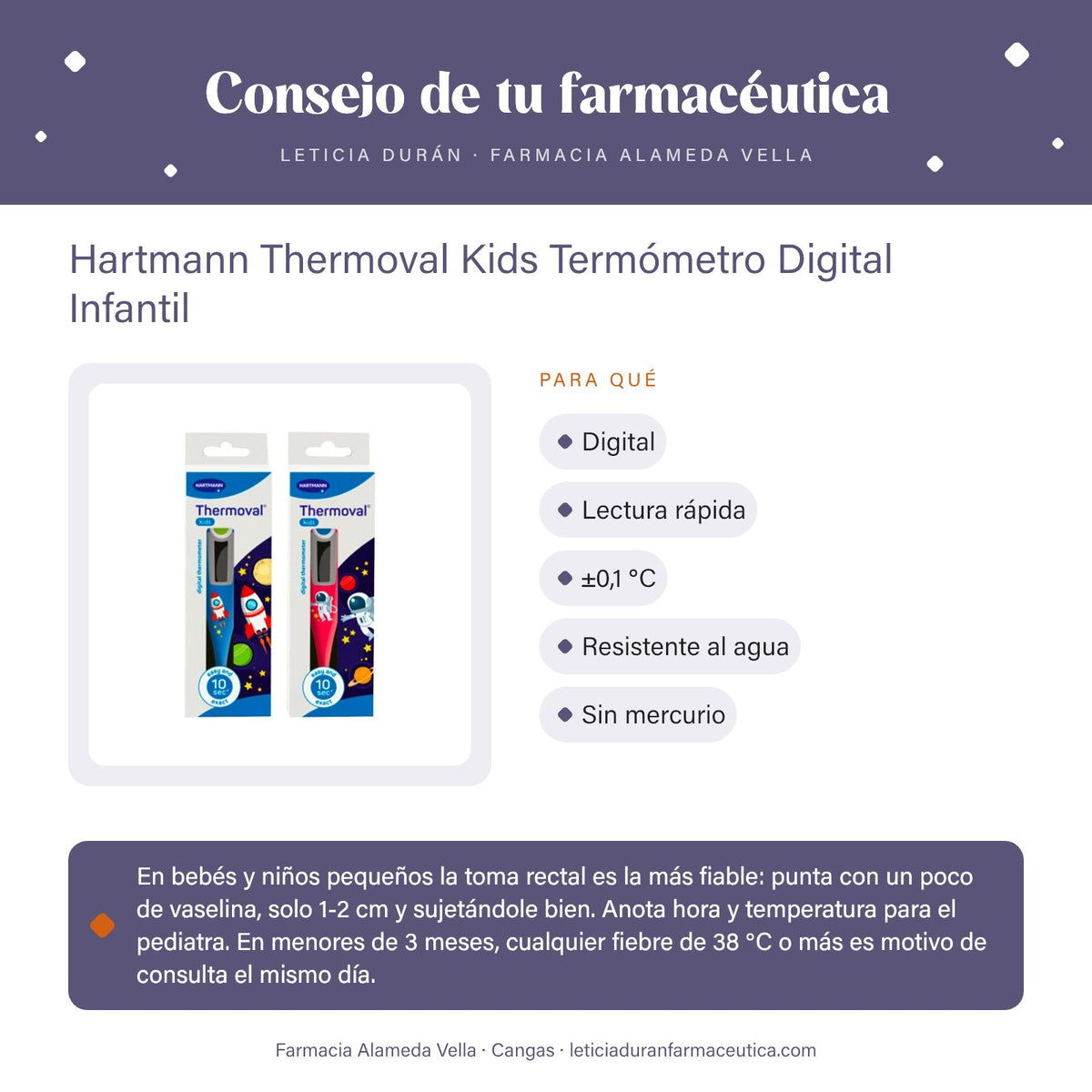 Hartmann Thermoval Kids Termómetro Digital Infantil – consejo de tu farmacéutica