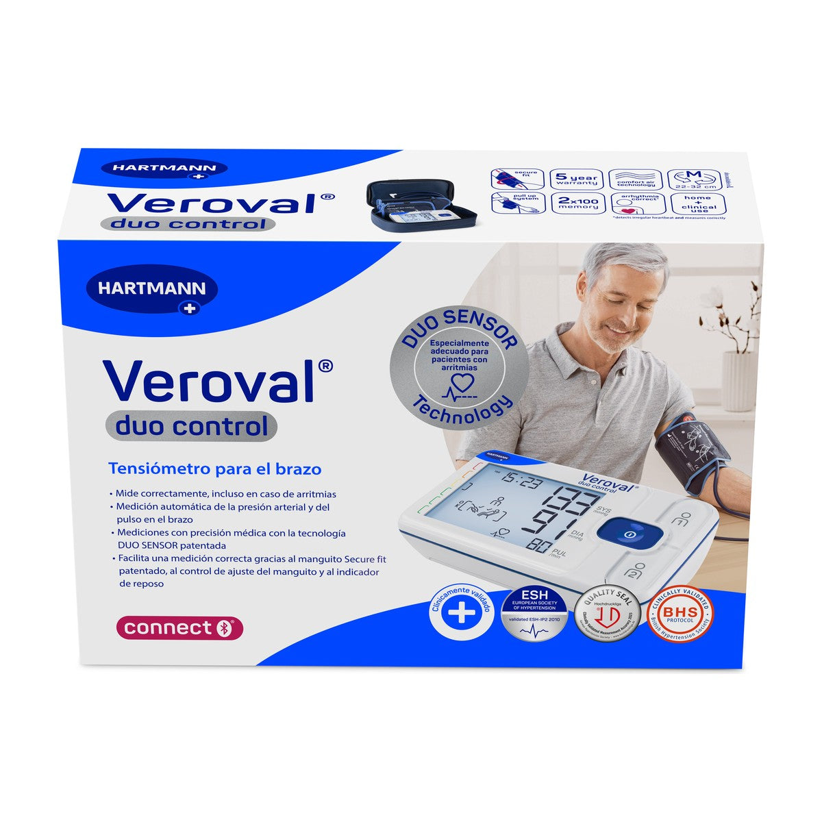 Hartmann Veroval duo control tensiómetro de brazo