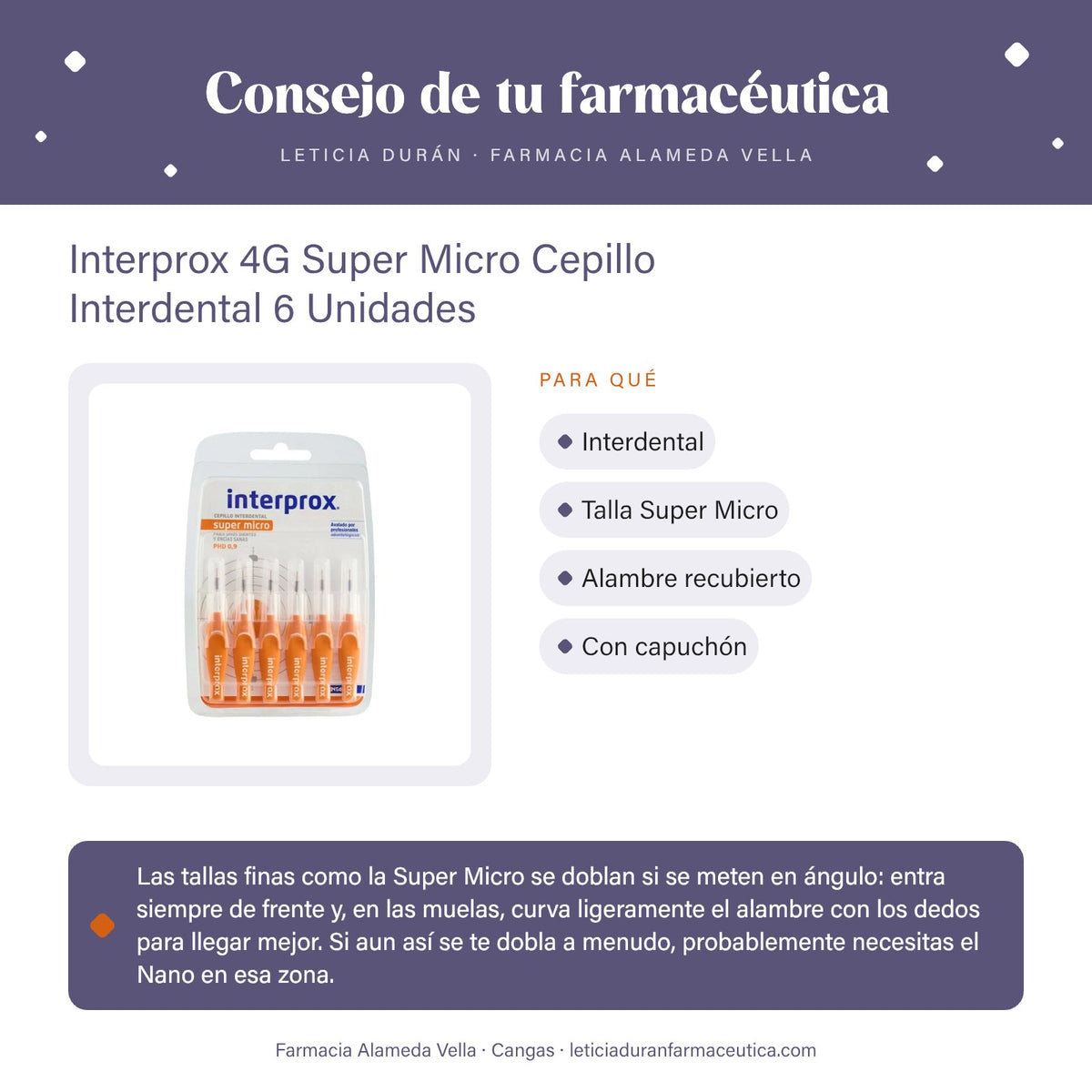 Interprox 4G Super Micro Cepillo Interdental 6 Unidades – consejo de tu farmacéutica