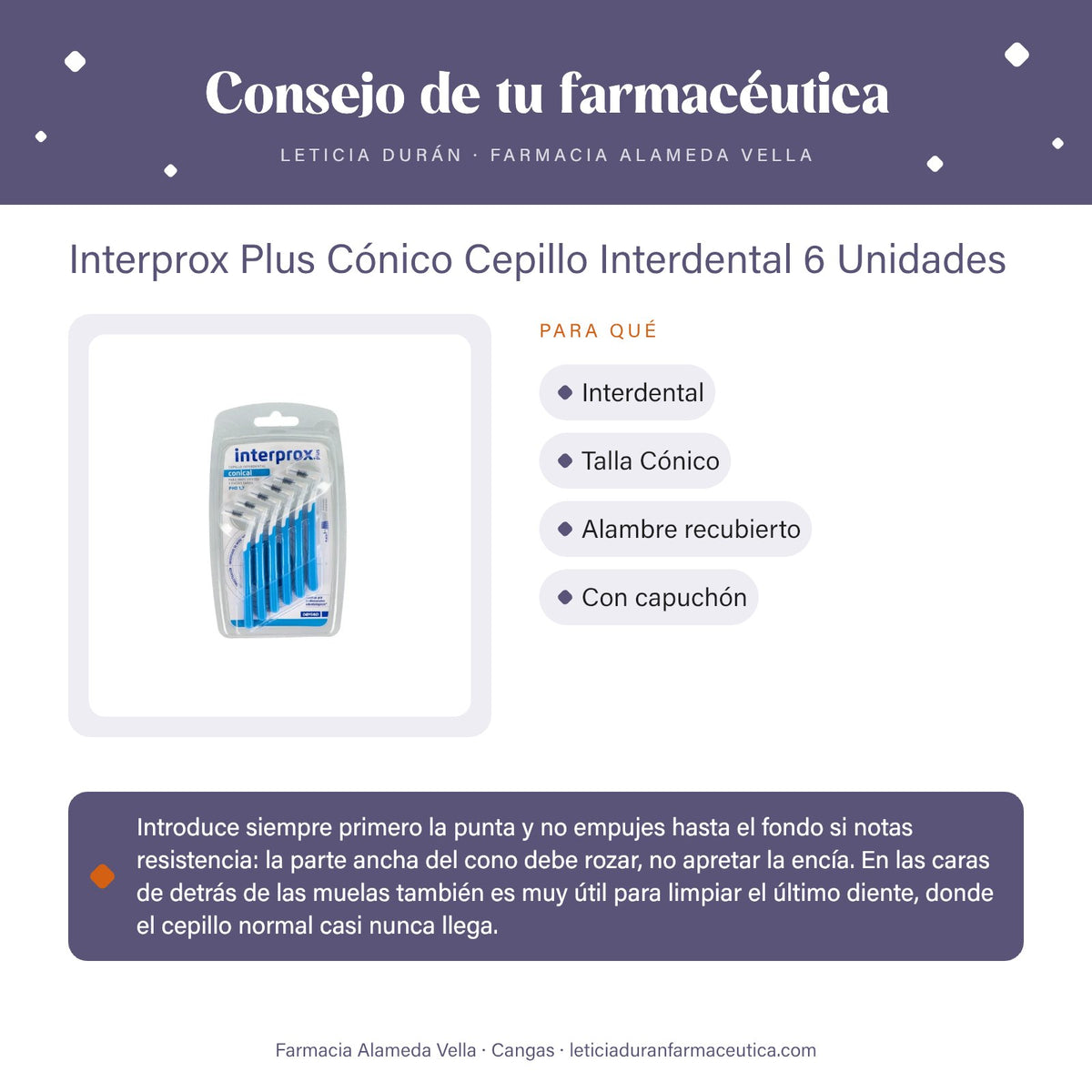 Interprox Plus Cónico Cepillo Interdental 6 Unidades – consejo de tu farmacéutica