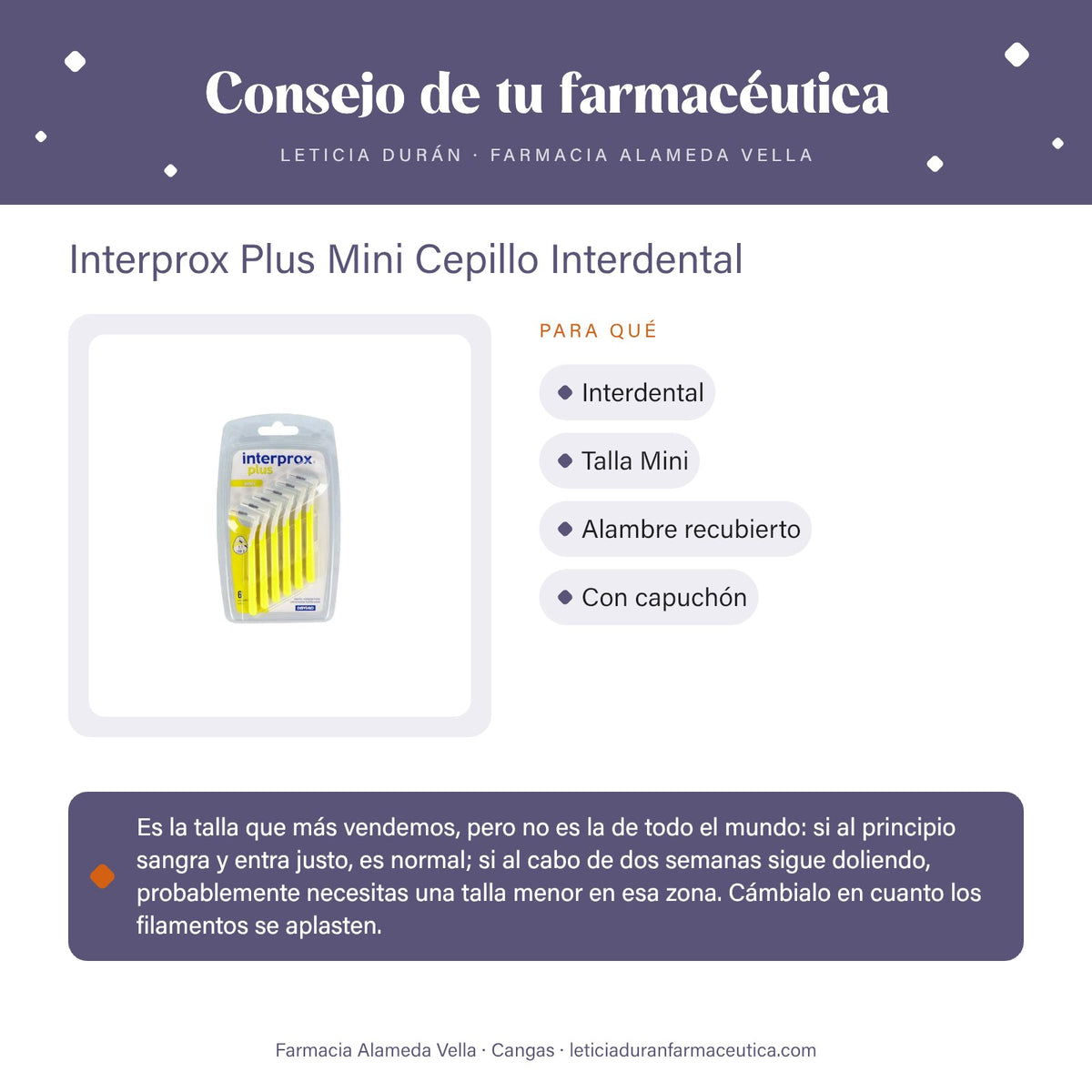 Interprox Plus Mini Cepillo Interdental – consejo de tu farmacéutica