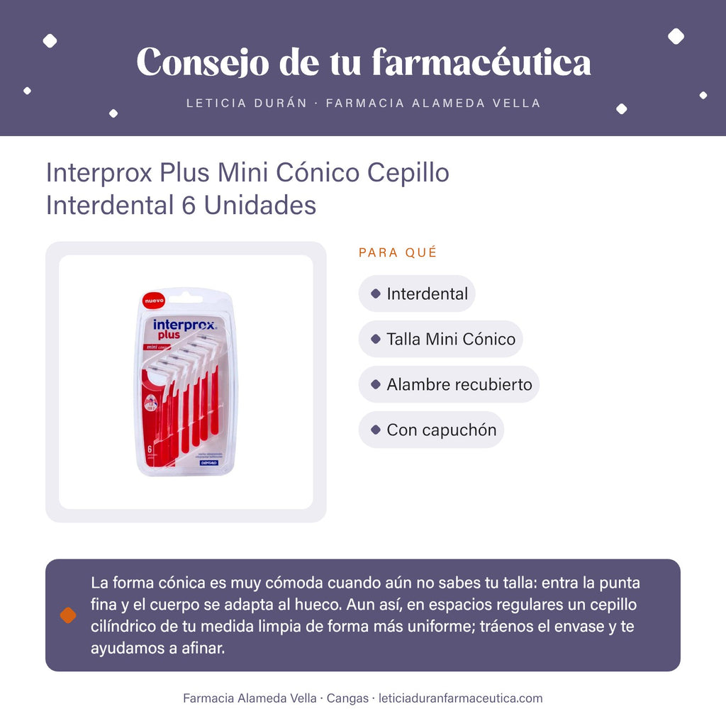 Interprox Plus Mini Cónico Cepillo Interdental 6 Unidades – consejo de tu farmacéutica