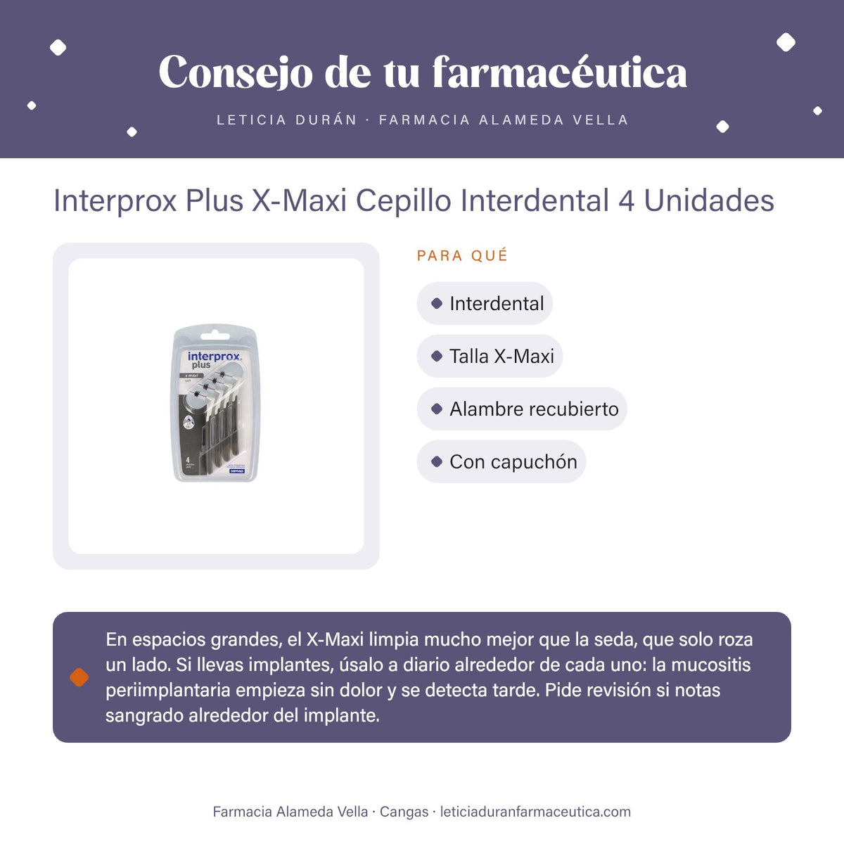 Interprox Plus X-Maxi Cepillo Interdental 4 Unidades – consejo de tu farmacéutica