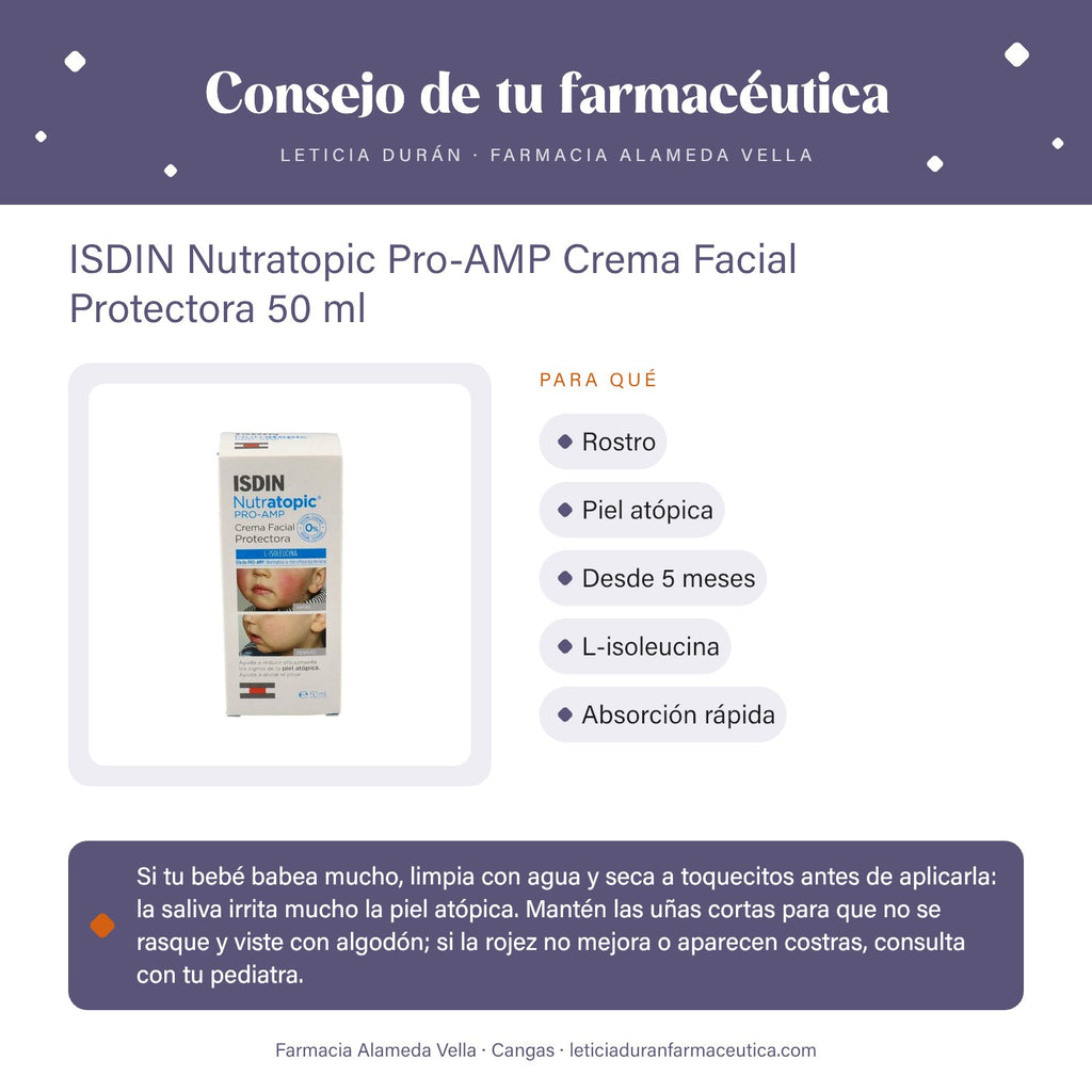 ISDIN Nutratopic Pro-AMP Crema Facial Protectora 50 ml – consejo de tu farmacéutica